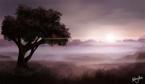 Dawn by AnthonyAvon on DeviantArt | Landscape scenery, Fantasy setting ...