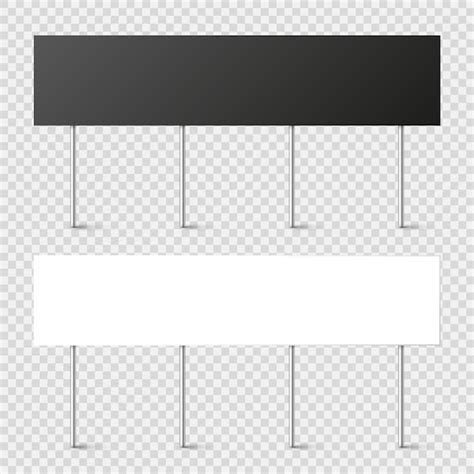 Premium Vector | Black and white blank boards with place for text ...