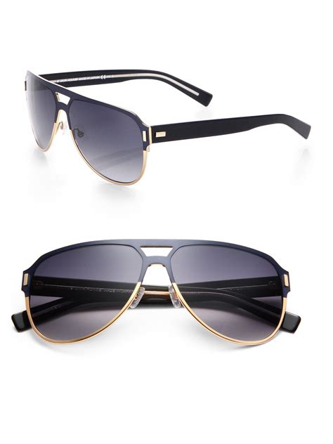 Lyst - Dior Homme Black Tie Titanium Aviator Sunglasses in Blue for Men