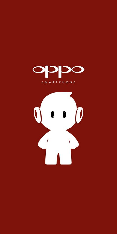 Oppo white ollie and red background | Wallpaper ponsel, Lucu, Desain