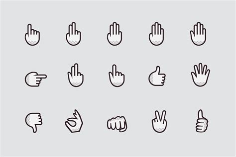 15 Hand and Finger Icons - Creative VIP