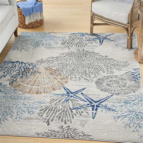 Aquamarine Starfish Coastal Area Rug, 5x7 | Kirklands Home