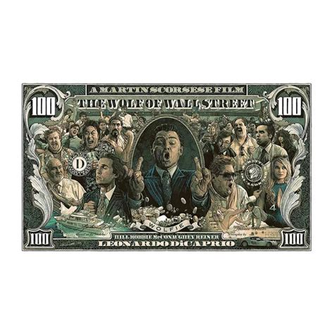 100 Dollar Bill Graffiti Painting Wolf of Wall Street Movie Scenes ...