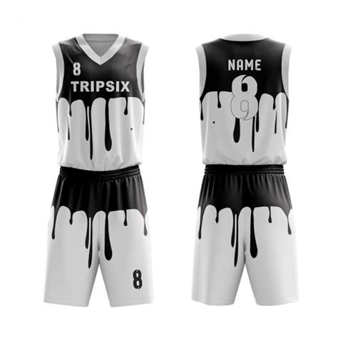 China Wholesale Custom Latest Basketball Jersey Design White and Black ...