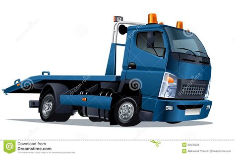 Vector cartoon tow truck stock vector. Illustration of mode - 20576326