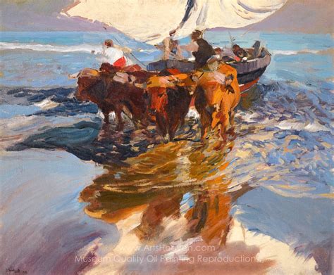 Joaquín Sorolla The Return From Fishing, Valencia Beach Painting ...