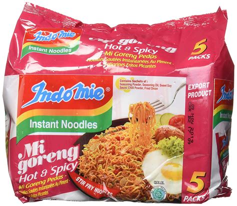 Indomie Mi Goreng Instant Noodles Hot & Spicy 5 Pack 400gm - Mighty Depot