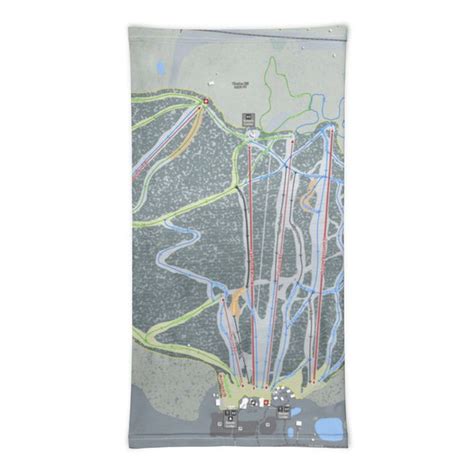 Bristol Mountain, New York Ski Trail Map Printed Neck Gaiter