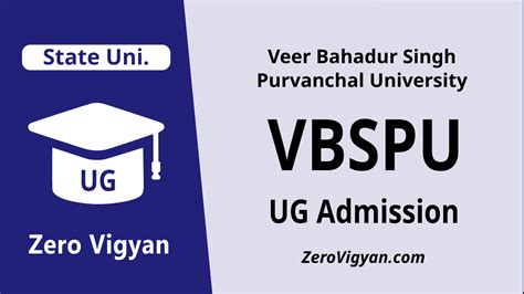 Veer Bahadur Singh Purvanchal University - VBSPU UG Admission 2023-24: Dates, Application ...