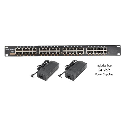 24-Port Gigabit Rack Mount PoE Injector with 56V240W Power Supply — POE ...