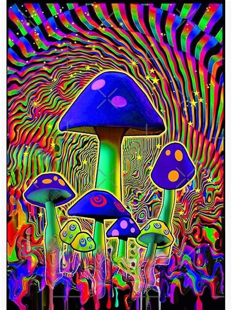 MIND MELT - MUSHROOMS BLACK LIGHT Poster by trendira in 2021 | Hippie ...