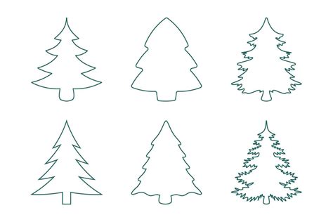 Christmas Tree Line Vector Art, Icons, and Graphics for Free Download