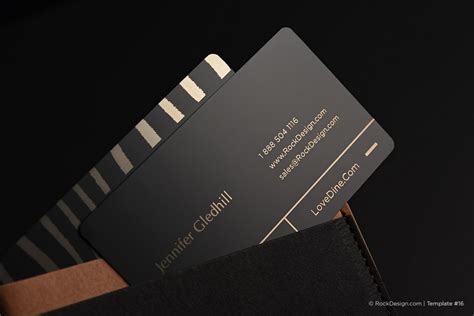 Laser Engraved Black Metal Business Cards