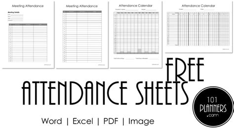 FREE Attendance Sheet Template | Word, PDF, Excel & Image