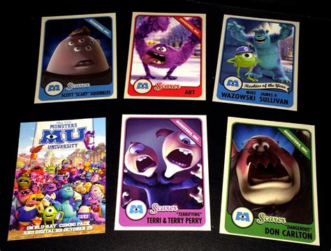 Dan the Pixar Fan: Monsters University: Disney Store Scare Cards