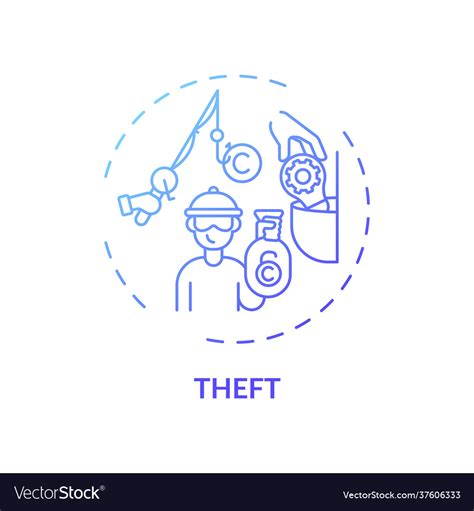 Theft concept icon Royalty Free Vector Image - VectorStock