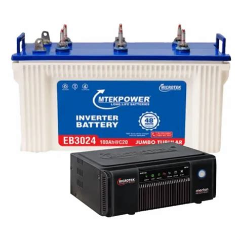 Pure Sine Wave Microtek UPS MERLYN Inverter Battery, Model Name: EB3024 ...