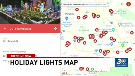 Las Vegas valley holiday light map returns for 2021