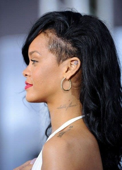 Rihanna Stars Battleship Premiere | Half shaved hair, Rihanna hairstyles, Shaved side hairstyles