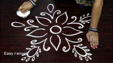 simple rangoli designs with out dots for beginners - freehand kolam ...