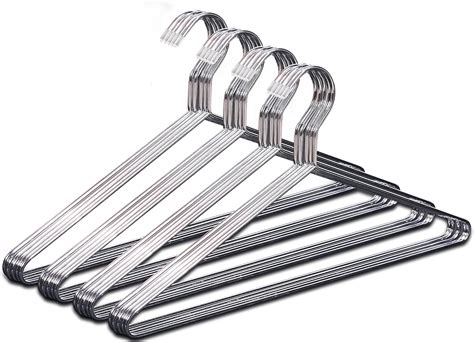 Amazon.com: MISSLO 20 Pack Metal Hangers Heavy Duty Stainless Steel ...