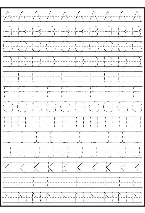 Practice Tracing Letters - TracingLettersWorksheets.com