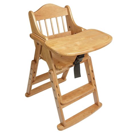 Safetots Folding Wooden High Chair Natural Wood | High Chairs ...