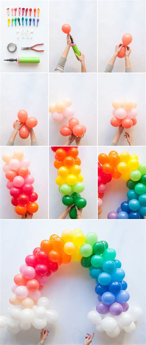 Mini Rainbow Balloon Arch DIY