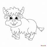 Coloriage Kawaii yak à Imprimer sketch template