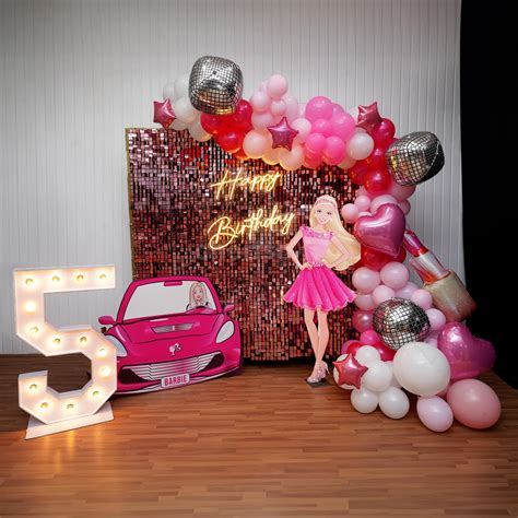 Host a Barbie theme Birthday Party with our Shimmer Sequin Decorations | Delhi NCR