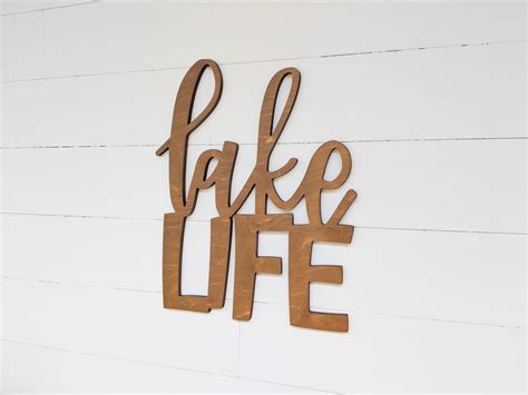 Lake Life Sign Wooden Lake Decor Lake Sign Lake Wall - Etsy