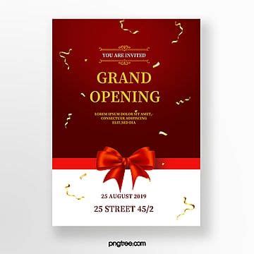 Red Grand Opening Invitation Card