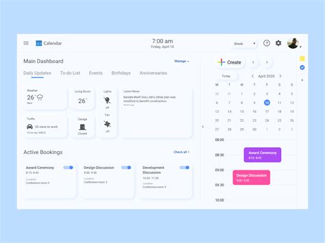 Digital Wall Calendar- Google Calendar Redesign by Manika Gupta on Dribbble