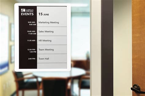 Visix Adds 12.5-Inch E Ink Sign to Meeting Room Signs Product Line • Technologies for Worship ...