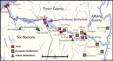 Map of the Mohawk River Valley 1775