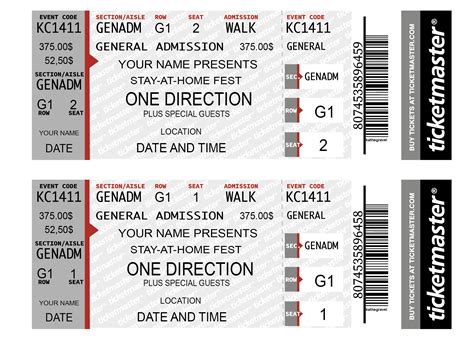 Souvenir Concert Ticket Custom DIGITAL JPG FILE - Etsy Ireland