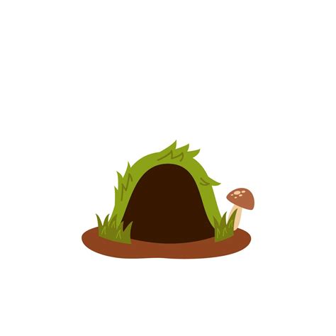 Vector illustration of cartoon animal burrow isolated on white background. 23811490 Vector Art ...