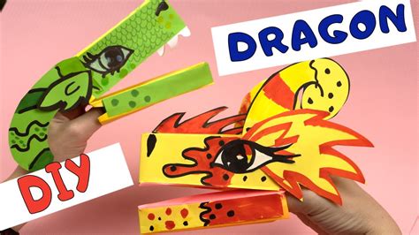 Paper Dragon Puppet Template