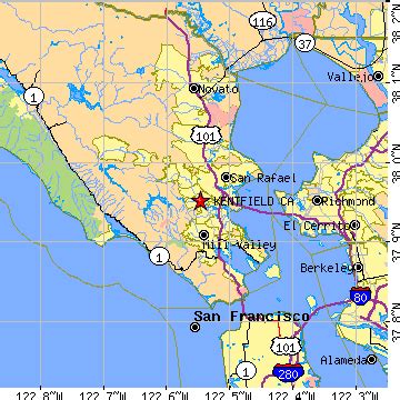 Kentfield, California (CA) ~ population data, races, housing & economy