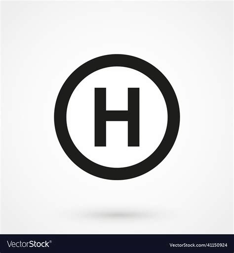 Helicopter landing pad icon Royalty Free Vector Image