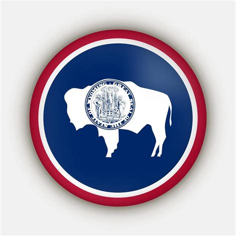 Wyoming state flag. Vector illustration. 12735057 Vector Art at Vecteezy