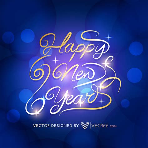 Golden Happy New Year Free Vector by vecree on DeviantArt