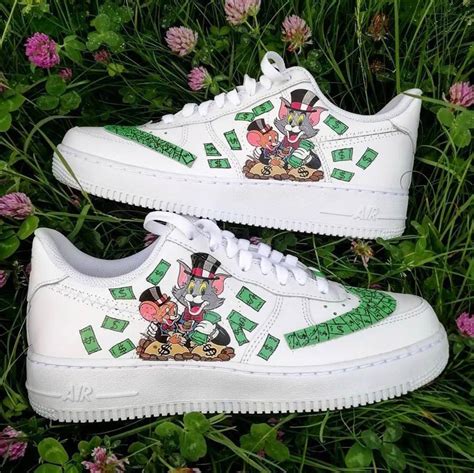 Custom Tom And Jerry Shoes For Air Force 1 Graffiti Hand Painted ...