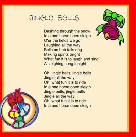 Jingle Bells Printable Lyrics