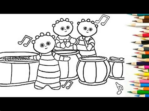 Colouring Tombliboos with Drums l In The Night Garden Coloring Pages l ...