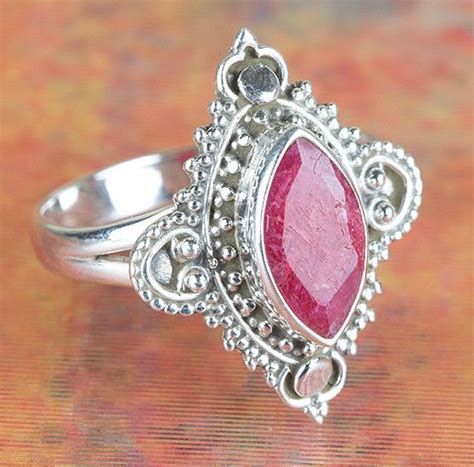 Ruby Jewellery – Wonderful 925 Silver Ruby Gemstone Ring BJR-417-RU – a ...