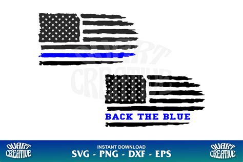 Back The Blue Flag SVG - Gravectory