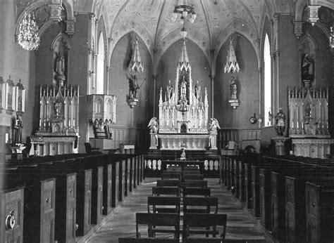 Interior of the Sainte-Justine-de-Newton Catholic church around 1935, Sainte-Justine-de-Newton ...