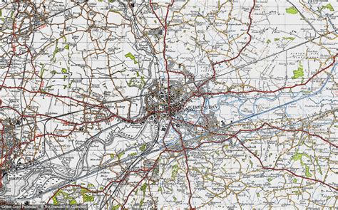 Historic Ordnance Survey Map of Warrington, 1947