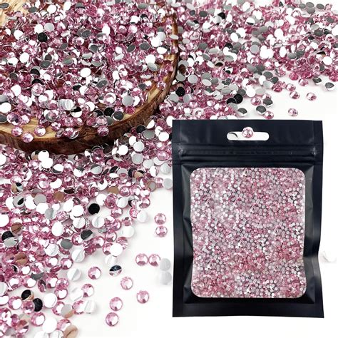 Amazon.com: CLRDIVA Craft Rhinestones Resin 2mm Light Pink Rhinestones for Crafting Flatback ...